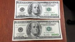 Fake 100 dollar bill